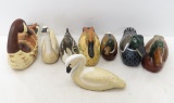 8 Hand Painted Wooden Ducks
