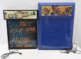 2 Miller Illuminated Chalkboards- 1 works