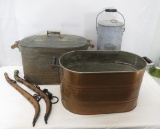 2 Antique boilers, hammes & ash can