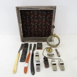 Straight Razors, compasses, whistles & more