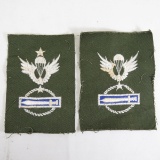 Military paratrooper cloth patches