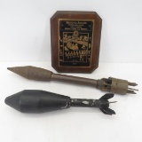 WWII inert Bazooka round & RPG round