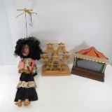 Carousel, Marionette Puppet, Wood Play display