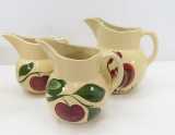 3 Watt Pottery Pitchers Including 7