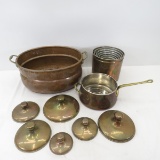 Assorted Copper Pots & Canisters