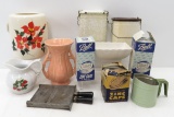 Kitchen ware, canning lids, vases & more