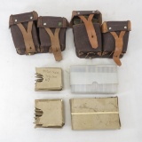 55+ rds assorted 6.5  Ammo & belt pouches