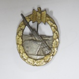 WWII German Kriegsmarine coastal artillery badge