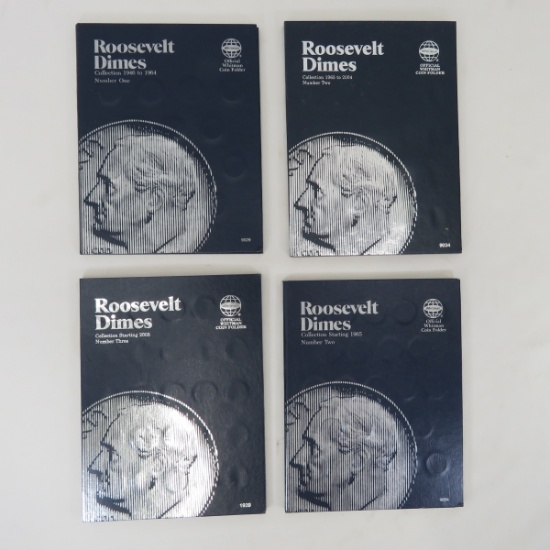 40 Silver Roosevelt Dimes & 122 1965+ in 3 books