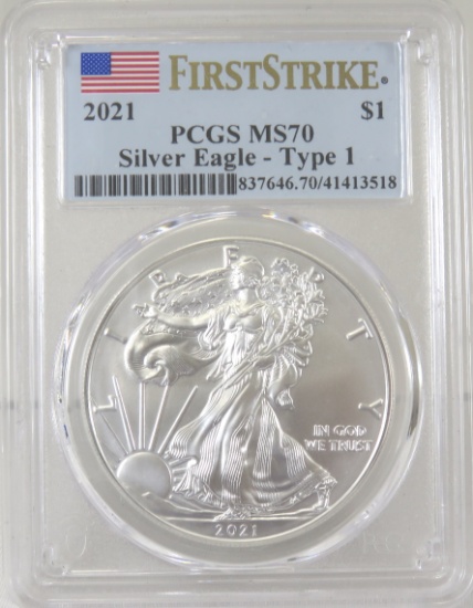 2021 ASE Type 1 First Strike PCGS MS70