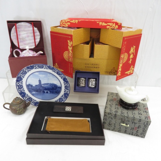 Chinese Gift Tea Sets, tea box & napkin rings