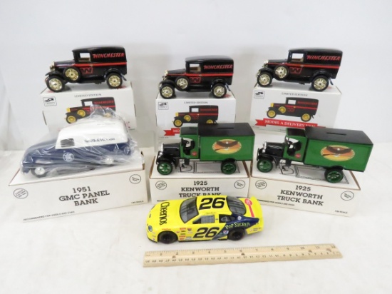 6 Coin Bank Trucks & Cheerios NASCAR Car