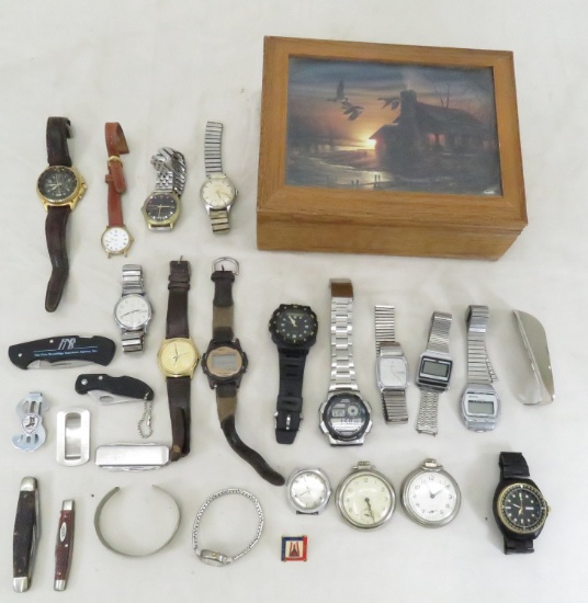 Pocket watches, wrist watches, Terry Redlin box
