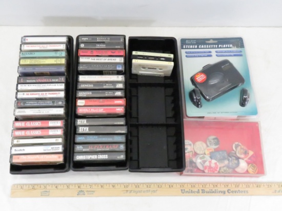Vintage Cassette Tapes, Pinbacks and More