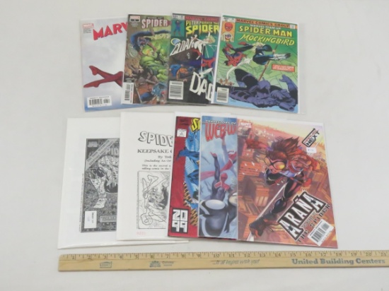 7 SpiderMan Related Comics& 2 Keepsake Collections