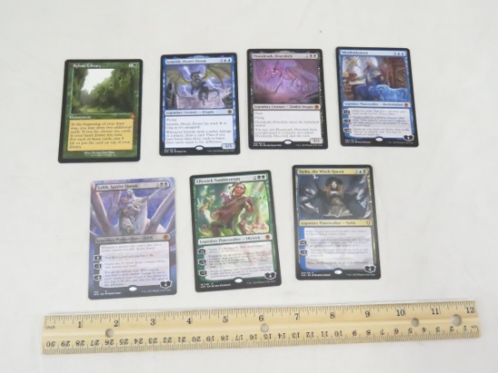 7 Magic the Gathering Cards- Sylvan Library