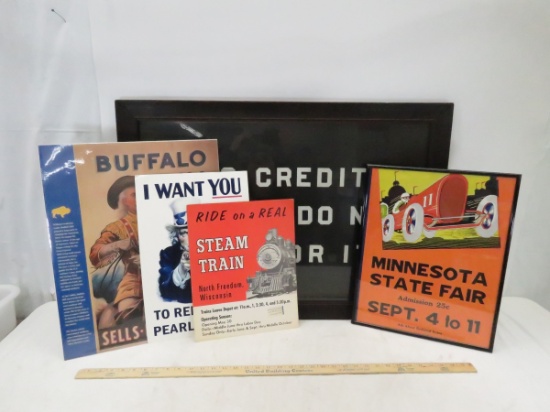 Framed and unframed ads & misc