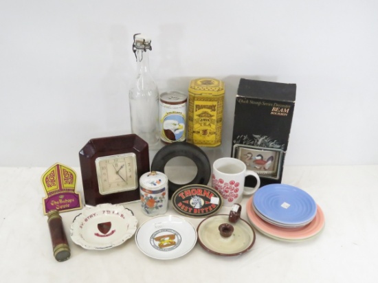 Decanter, Bottle, Clock, Dishes and more