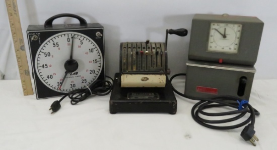 Vintage Time Clock, Timer & Paymaster Machine