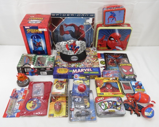 Spider-Man Collectibles - Motion Lamp, Cards, Etc.