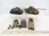 4 German Tanks by 21st Century & 1 metal tank