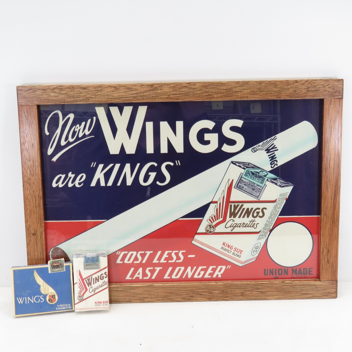 wings cigarettes Antique Framed Wings Cigarette Ad and 2 Packs wings cigarettes Antique Framed Wings Cigarette Ad and 2 Packs