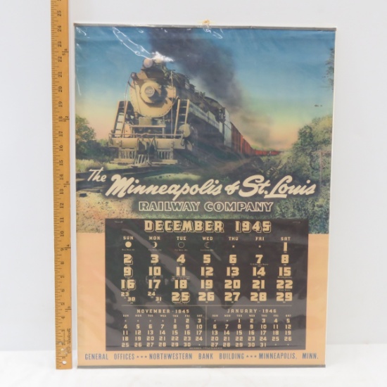 1945 Minneapolis & St. Louis Railway Co. Calendar