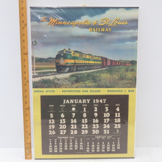 1947 Minneapolis & St. Louis Railway Co. Calendar