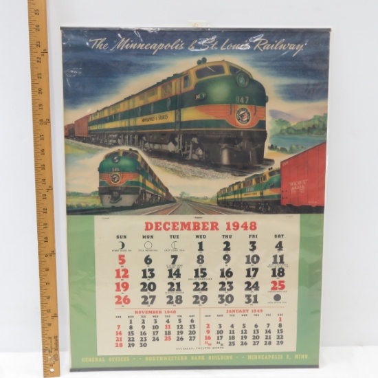 1948 Minneapolis & St. Louis Railway Co. Calendar