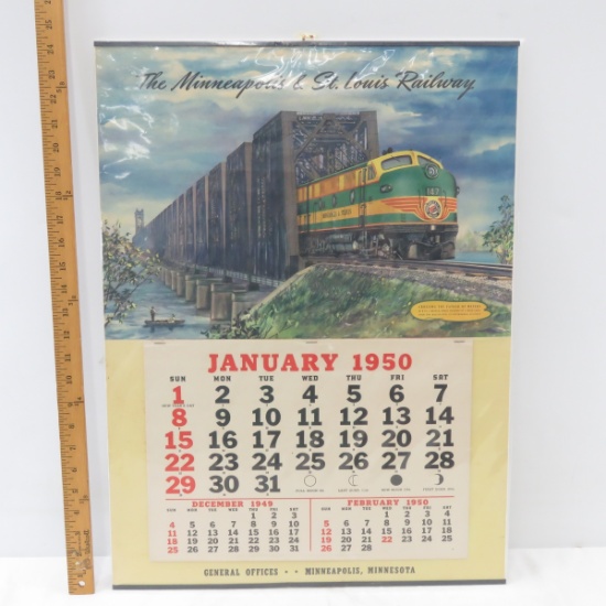 1950 Minneapolis & St. Louis Railway Co. Calendar