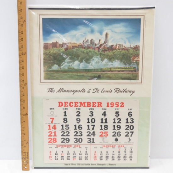 1953 Minneapolis & St. Louis Railway Co. Calendar
