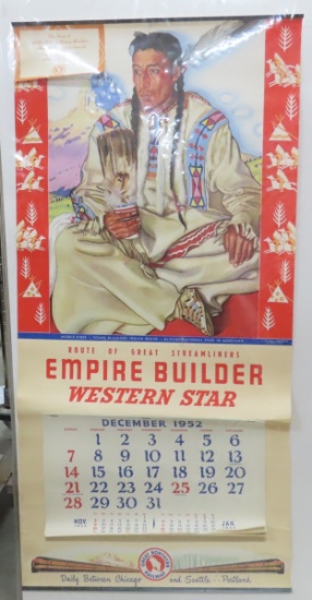 1953 GNRY Empire Builder Calendar- Winold Reiss