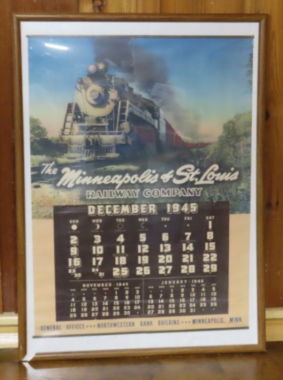 1945 Minneapolis & St Louis Railway Calendar