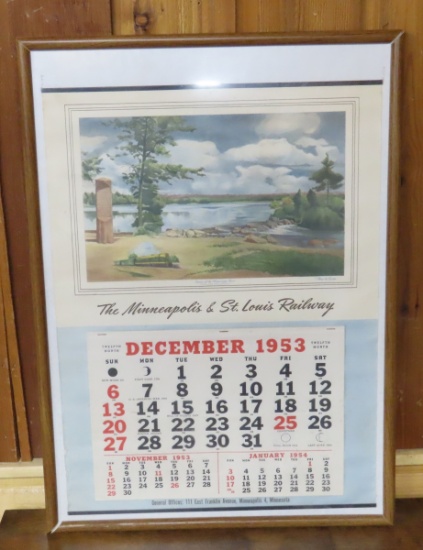 1954 Minneapolis & St Louis Railway Calendar
