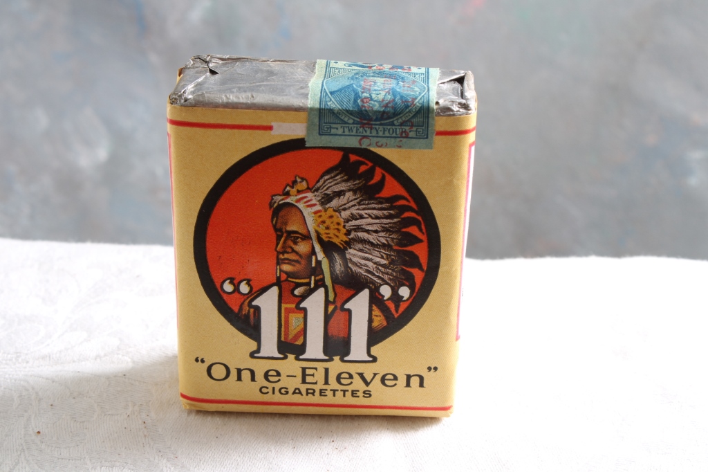 indian cigarettes Vintage 111 Indian Chief Logo Cigarettes Pack