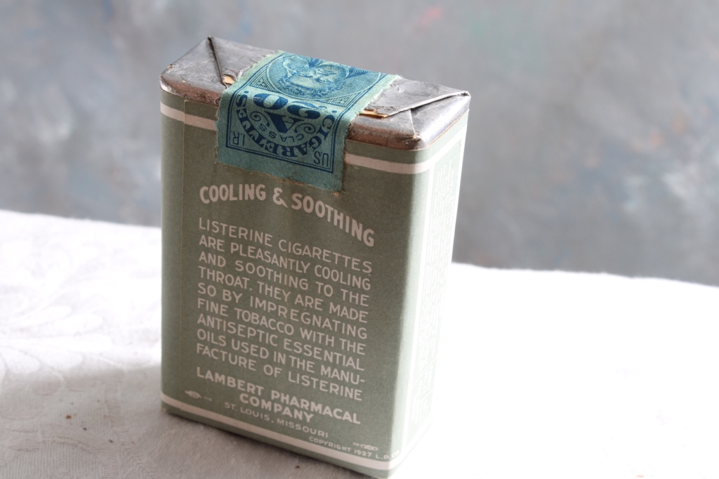 listerine cigarettes Vintage Listerine Cigarettes Pack Sealed