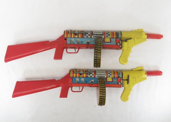 2 Marx G-Man A-50 Tomy Tin Gun Toys