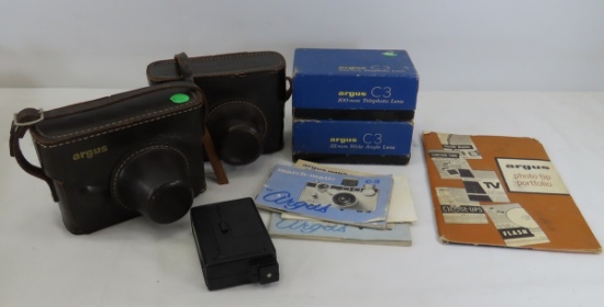 2 Argus C3 Matchmatic Ranger Finder Analog Cameras
