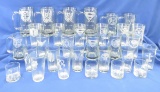 30 etched character mugs, 8 & 16oz glasses