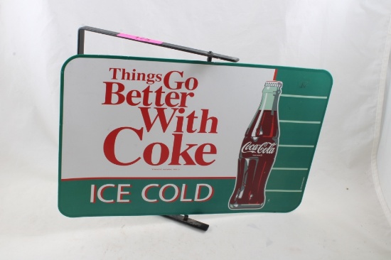 Flanged Coca Cola Double Sided Sign