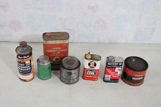 Lot of Old Advertising Tins