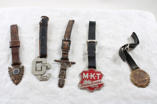 5 Watch Fobs Katy Railroad Lines & Others