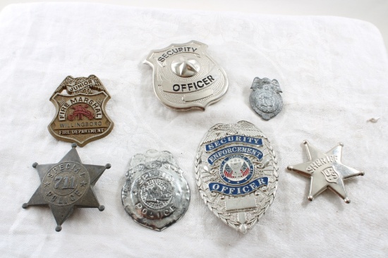 Badges Sheriff, Security, Police, Fire Marshall