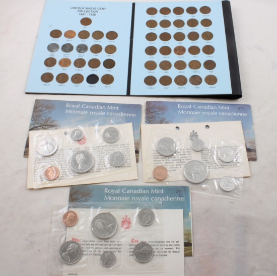Lincoln Wheat Ear Cent Collection 1941-1958 &