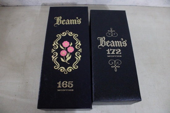 2 Vintage Jim Beam Decanters in Boxes Empty