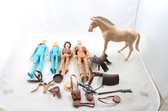 Marx Johnny West Figures Horse & Accessories