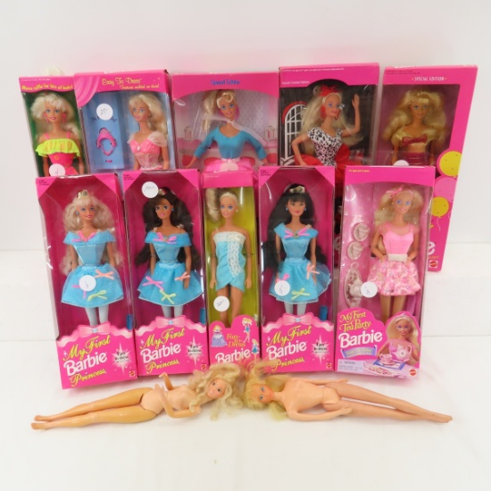 12 Vintage Barbie Dolls- some My 1st Barbie