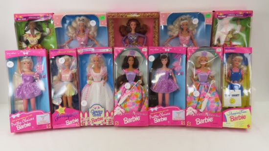 12 Vintage Walmart Exclusive Barbie Dolls in Box