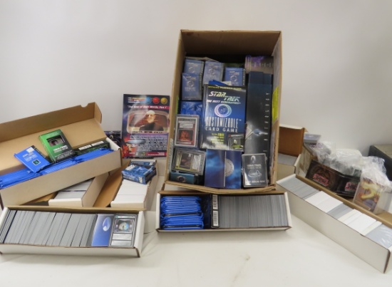 Large collection of Star Trek the game cards