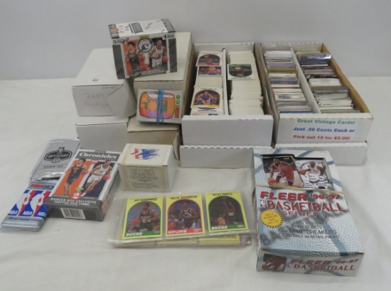 Bin of Assorted Sports Cards- most 1980-90's